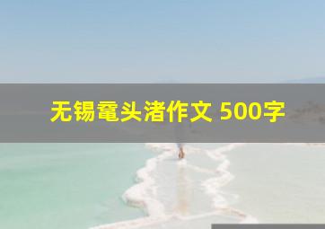 无锡鼋头渚作文 500字